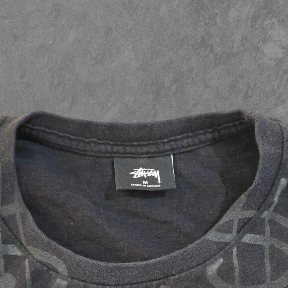 Vintage Y2k Stussy Reflective Dollar Sign Graphic Streetweat Tee Medium READ - Picture 4 of 7
